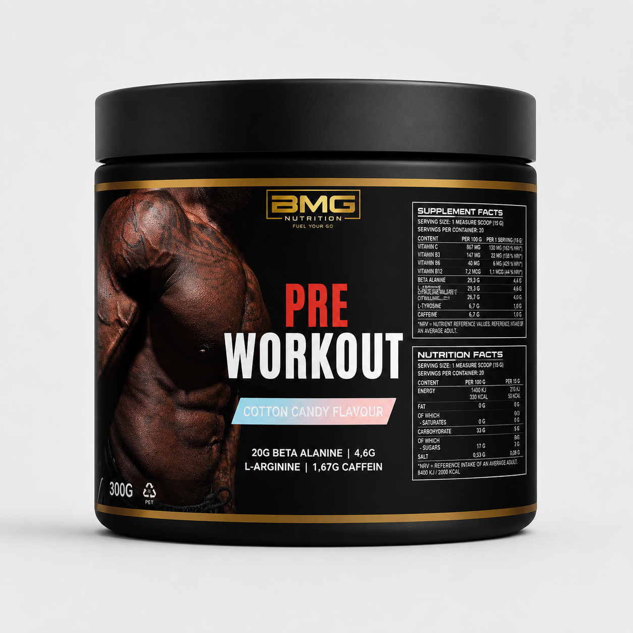 BMG Nutrition Pre Workout Cotton Candy 300g